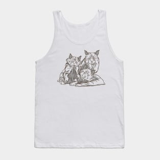 Proud cat mom of little baby kittens Tank Top